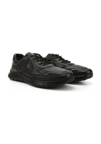 Gönderi(R) Erkek Siyah Bağcıklı Hakiki Deri Comfort Sneaker Ddma73542604 Siyah