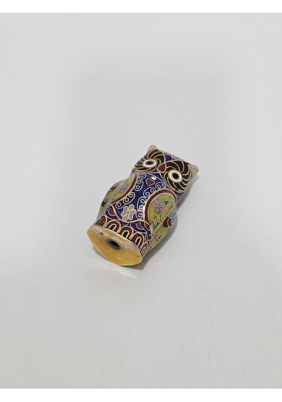 Antika Cloisonne Minyatür Baykuş 6,2x3,6cm 147