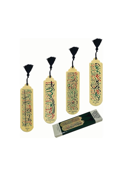 Gift Hediyelik Metal Püsküllü Kitap Ayracı Seti Selected Verses Of The Holy Quran