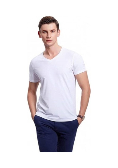 Erkek Siyah Ribana V Yaka T-shirt 6'lı Ekonomik Paket Sy0061 001