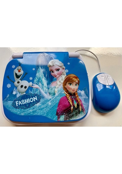 100 Fonksiyonlu Türkçe İngilizce Eğitim Bilgisayarı 2ın1 Set Eğitici Bilgisayar Ve Mouse Laptopu Mavi