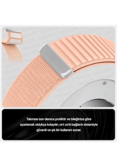 Samsung Galaxy Watch 9/8 40mm/44mm Ve Watch 8 Classic 46mm İle Uyumlu Hafif Ve Yumuşak Kumaşlı Hasır Naylon Kordon Çok Renkli