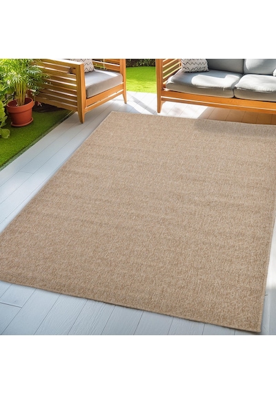 Avanos Modern Sisal Jüt Toz Vermez Balkon Bahçe Mutfak Dokuma Halı Kilim Kahverengi