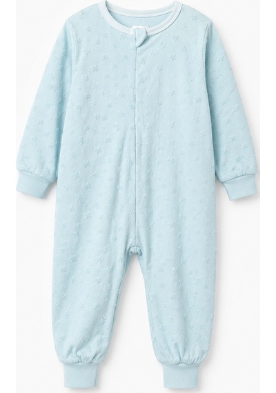 Babyhola Mevsimlik Çocuk Uyku Tulumu 1.5 Tog 1-8 Yaş Unisex Uzun Kollu %100 Pamuk 2710 Mavi