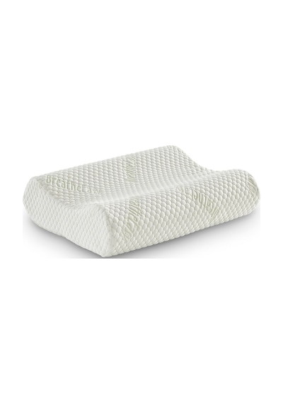 Rudu Breathe Easy Kılıflı Medikal,boyun Destekli Çift Taraflı Ortopedik Visco Yastık 51x41x13-11cm 1350gr Beyaz - Yeşil
