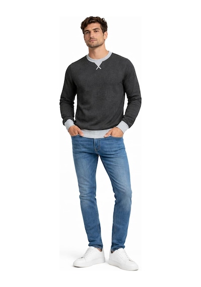 Alexander Gardi Bisiklet Yaka Basic Sweatshirt Unx-145901 Antrasit