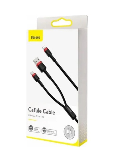 Baseus Cafule 2in1 Type C Pd,hızlı Şarj+Apple iPhone Hızlı Usb Şarj Kablosu