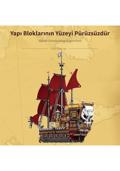 Reobrix 66010 Korsan Gemisi Yaratıcı Yapı Blok Seti Building Blocks Pirate Revenge - The Pirates - 2776 Parça