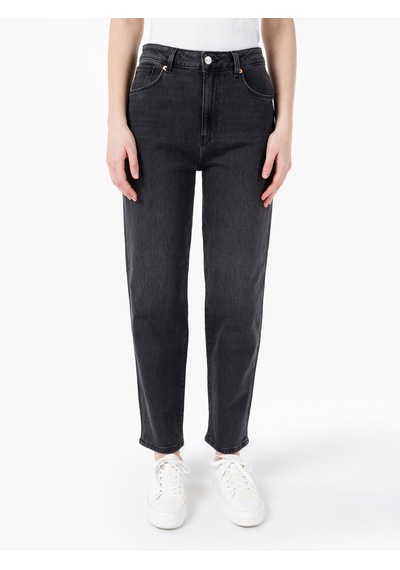 Colin's Colins 884 Lauren Normal Kesim Yüksek Bel Düz Paça Siyah Kadın Pantolon Denim