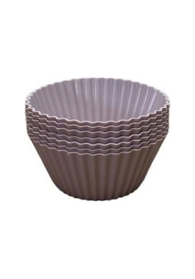Muffin Kek Kalıbı 6'lı Silikon Silikon Pembe Diğer