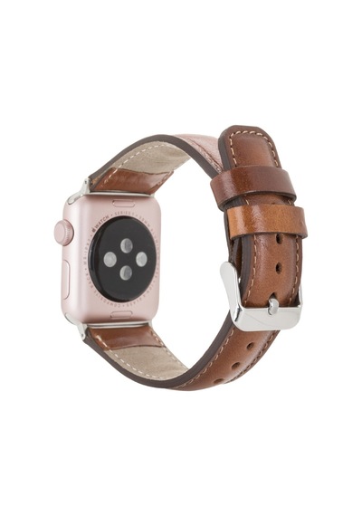 Apple Watch Uyumlu Deri Kordon 42-44-45mm Rst2ef Taba