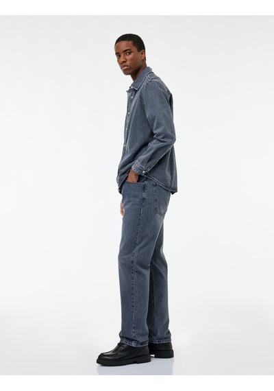 Koton Normal Bel Vintage Straight Fit Jean Pantolon İndigo Stone 6wam40186nd İndigo - Taş Koton Normal Bel Vintage Straight Fit Jean Pantolon İndigo Stone 6wam40186nd İndigo - Taş