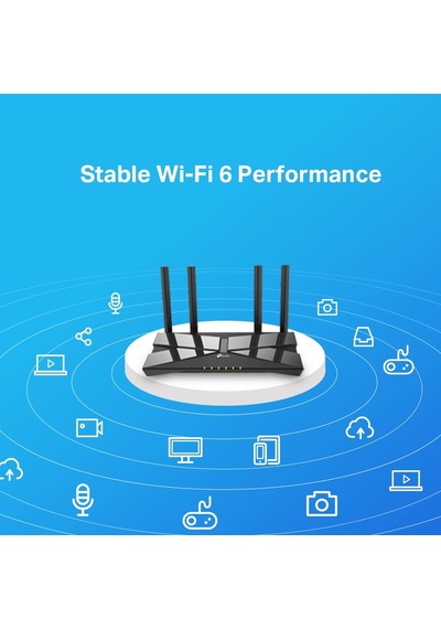 Tp-lınk Archer Ax10, Ax1500, 4port, 300-1201mbps, Dual Band, Wifi 6, Masaüstü, Gigabit, Router, Access Point