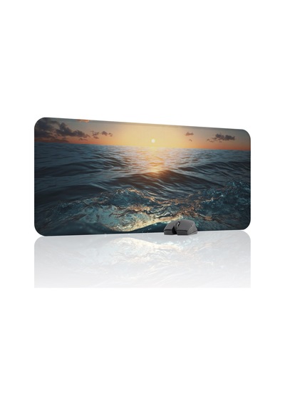 Okyanus Kaymaz Dikişli Kauçuk Oyuncu Mousepad V1 - 90x40 Xxl Gaming Mouse Pad Fare Altlığı
