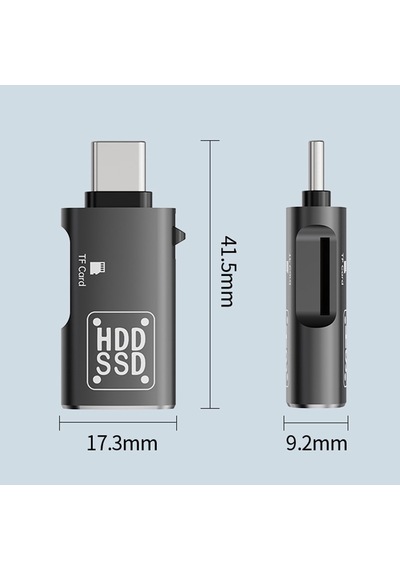 Ally Type-c To Usb + Tf Kart Çevirici Otg Adaptör