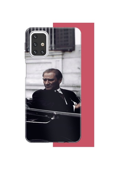 Samsung Galaxy M31s Uyumlu Atatürk Makam Arabasında Baskılı Silikon Kılıf Renkli