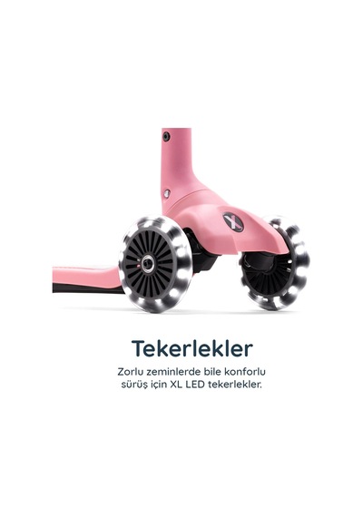 Smartrike Xtend Mini+ 2 Aşamalı Büyüyen Çocuk Scooter 2-9 Yaş Katlanabilir Led Tekerlekli Rose Pink