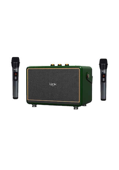 Linktech M407 Premium Retro 50 W Bluetooth Hoparlör + 2 Adet Mikrofon