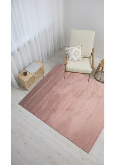 Dream Color Pembe Yumuşak Yüzeyli Kaymaz Makinede Yıkanabilir Halı Renkli