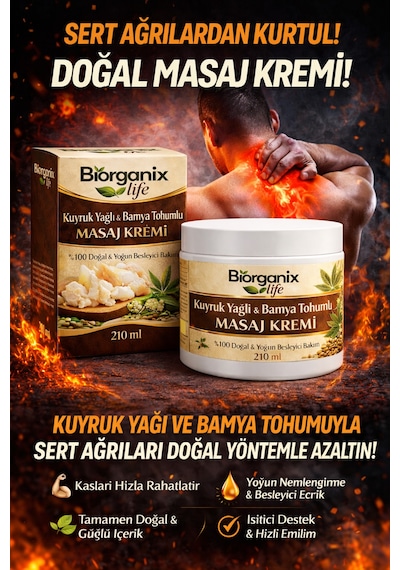 Life Kuyruk Yağlı & Bamya Tohumlu Masaj Kremi 210 Ml Yoğun Rahatlatıcı &