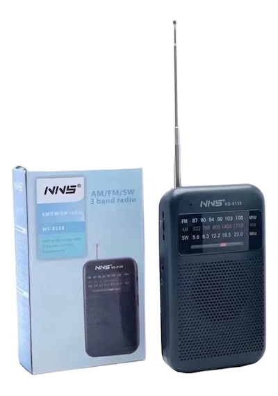 8138 Fm Am Sw 3 Bandlı El Tipi Taşınabilir Cep Radyosu Pilli Radyo