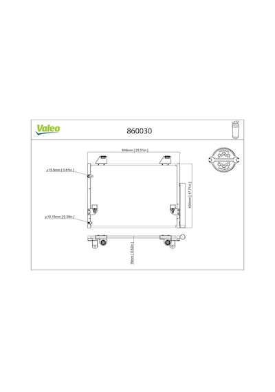 Valeo 860030 Klima Radyatörü Kondenser Toyota Hılux Vıgo 2.5l 2kdftv Kun15 Kun25 Kun35 05-15 / 3.0l 1kd-ftv Kun 26 05-14 884600k010-884600k080-884600k120 -