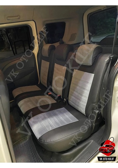 Vk Auto Fiat Doblo Araca Özel Koltuk Kılıfı Gri-siyah
