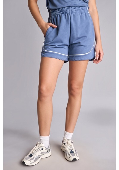 Defacto Biyeli Standart Fit Sporcu Kısa Paça Şort I3206ax26aube364 Mavi-be364