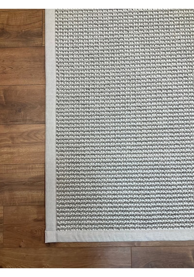 Saraz Halı Kumaş Bordür Gri Bukle Antrasit Bordür Halı Salon Koridor Mutfak Çocuk Odası Halısı Kilim S267 Gri - Krem