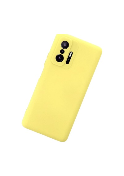 Xiaomi Mi 11t Pro Uyumlu Kılıf Nano İçi Kadife Silikon - Sarı