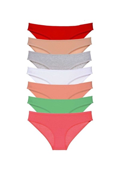 7 Adet Süper Eko Set Likralı Kadın Slip Külot Set 8 Standart