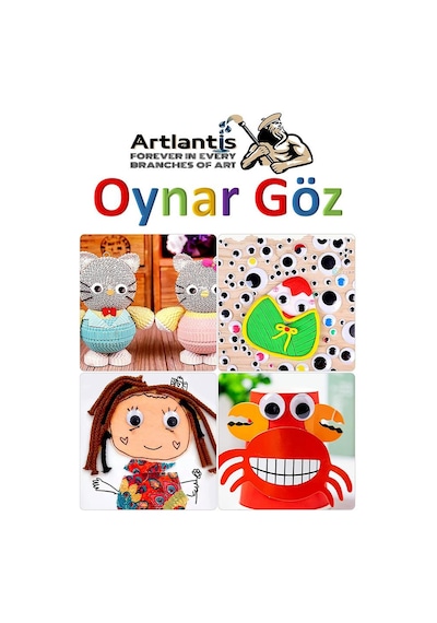 Oynar Göz Siyah 8 Mm 50 Li 1 Paket Oynayan Göz 8mm Hobi Tasarım Anasınıfı Kreş Etkinlik Elişi
