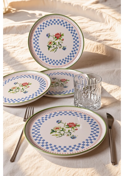 Keramika Rose Line Nordic Pasta Tabağı 22 Cm 4 Adet 22911 Beyaz