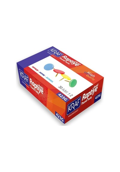 Renkli Pvc Kaplı Raptiye 30 Adet Diğer