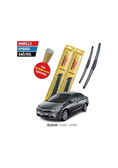 Honda Civic Silecek 2012-2015 İnwells Hybrid