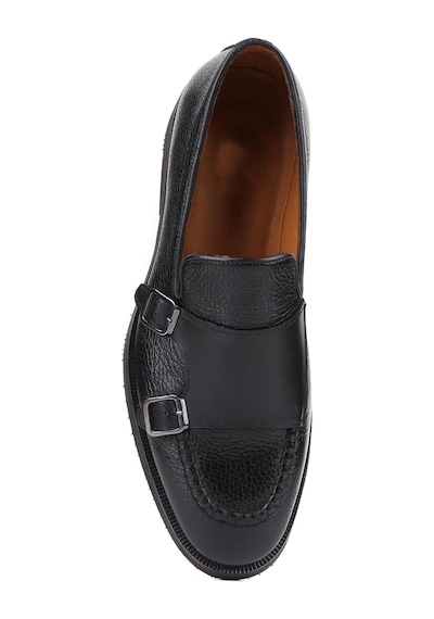 Shoetyle - Siyah Deri Tokalı Erkek Klasik Ayakkabı 250-2750-865-siyah