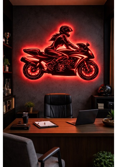 Lucenda Led Işıklı Kadın Motorcu Silüet Tablo Modern Motosiklet Duvar Dekoru Kırmızı - 865124191 Kırmızı Lucenda Led Işıklı Kadın Motorcu Silüet Tablo Modern Motosiklet Duvar Dekoru Kırmızı - 865124191 Kırmızı
