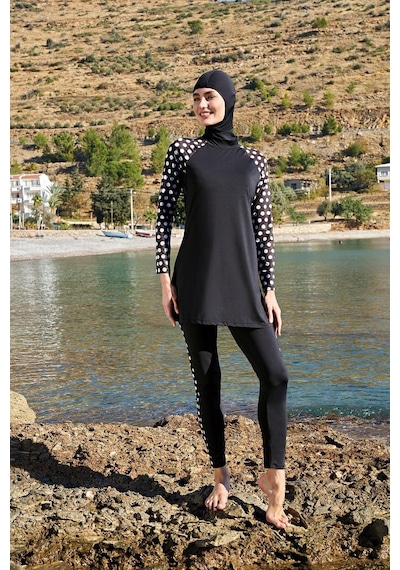 Ruko Maio 23108 Kadın Reglan Kol Micro Kumaş Tam Tesettür Mayo 001