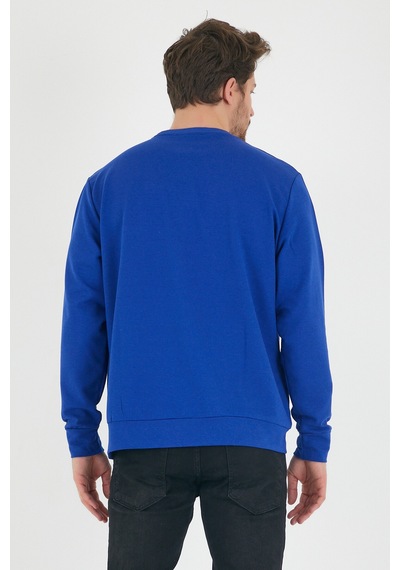 Süperlife Erkek Bisiklet Yaka Regular Fit İnce Sweatshirt Spr 20k30 Saks