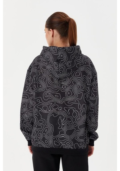 No Fear Kadın Sweatshirt Oversize Kapüşonlu Siyah 72523 001