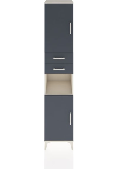 Hyperion Dolap 4 Raflı 2 Çekmeceli 2 Kapaklı 44x44x221 Aytaşı-antrasit Aytası