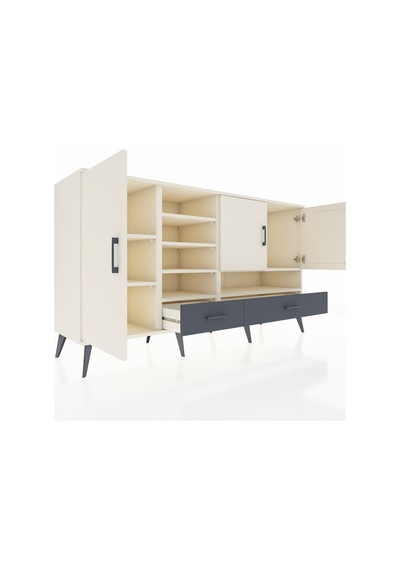 Kronos Konsol 8 Raflı 2 Çekmeceli 3 Kapaklı 176x59x99 Aytaşı-ayta Aytaşı-aytaşı/antrasit