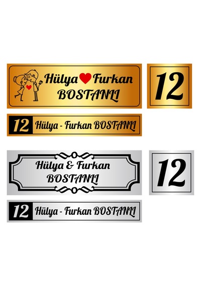 3'Lü Set Kapı Isimliği, Kapı Numarası, Posta Kutusu Isimliği (268159673)