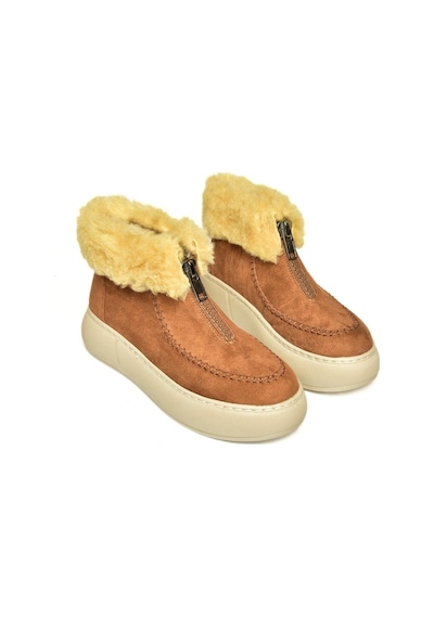 Fox Shoes T811231102 Taba Süet Kadın Bot Taba-Süet Taba