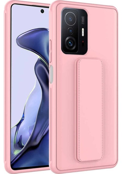 Xiaomi Mi 11t Pro 5g Kılıf Zore Qstand Kapak Pembe