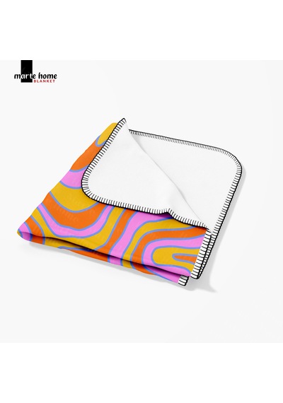 Polar Tv Battaniyesi 100x170 Cm Tek Taraf Baskılı Pembe - Sarı