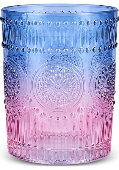 Karaca  Sunflower Su Bardağı 250 Ml Mavi Pembe