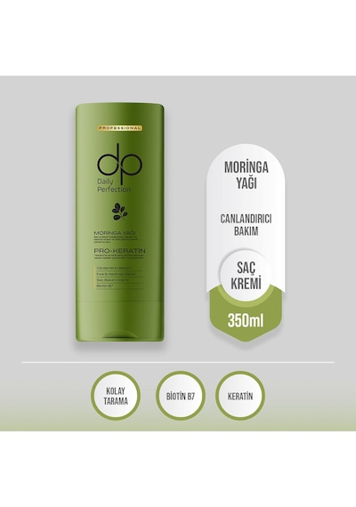 Dp Daily Perfection Şampuan Moringa Yağı 425 ML X 2 & Saç Bakım Kremi Moringa 350 ML