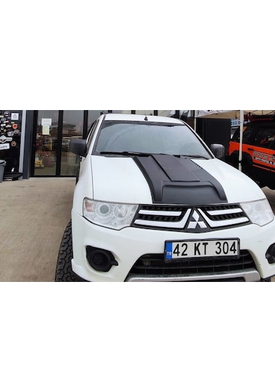 Mitsubishi L200 Scoop Kaput Şişirme Koruma Mat Siyah 2007 - 2014