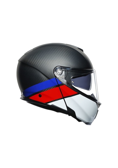 Agv Sport Modular Kask Carbon Kırmızı Beyaz